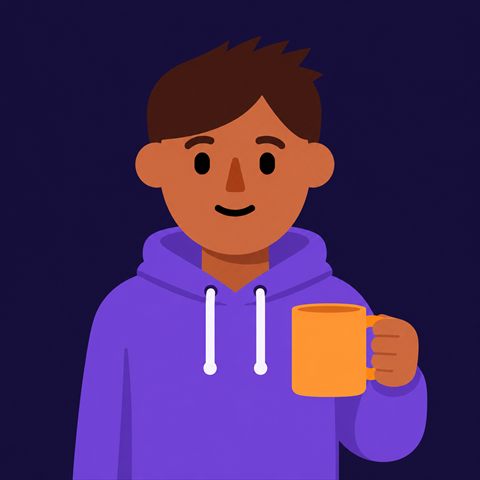 Caricatura hombre joven de 25 a 34 anos
